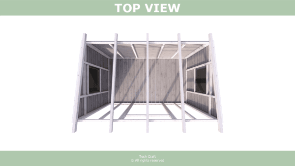 8x5 Lean to shed plans, top view