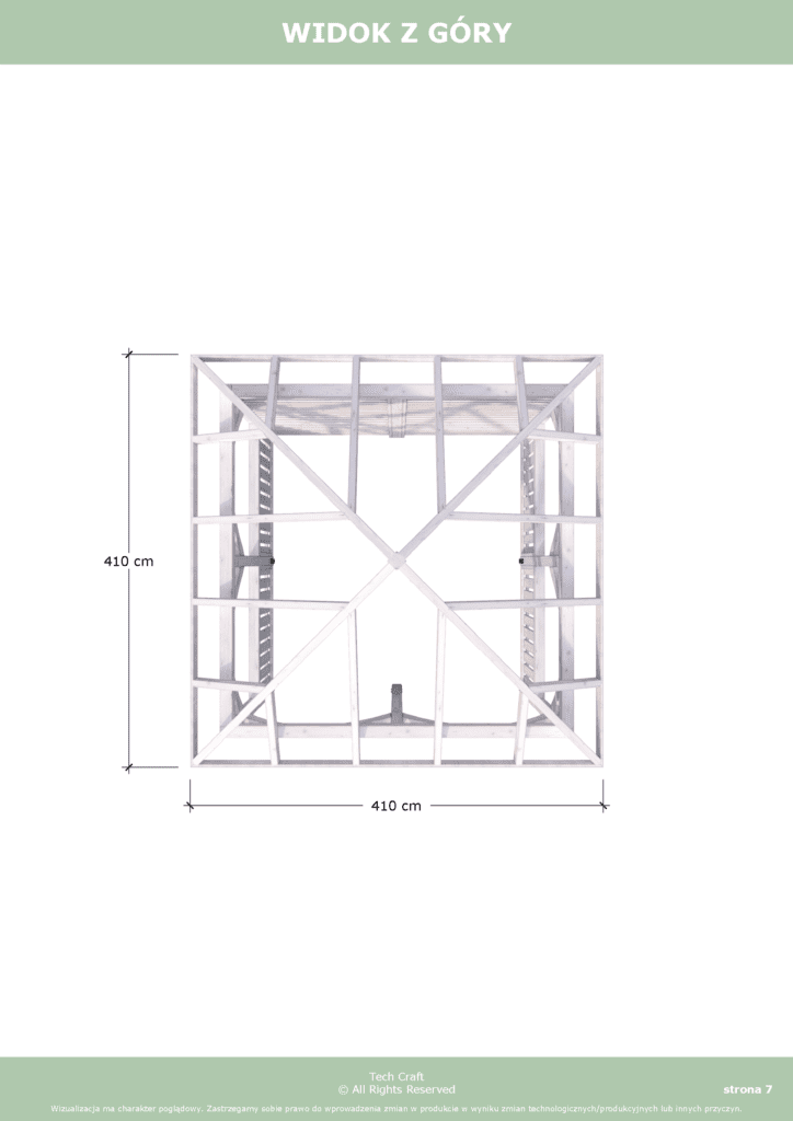 Altana czterospadowa 3,5x3,5m Projekt DIY
