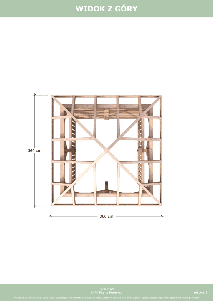 Altana czterospadowa 3x3m Projekt DIY