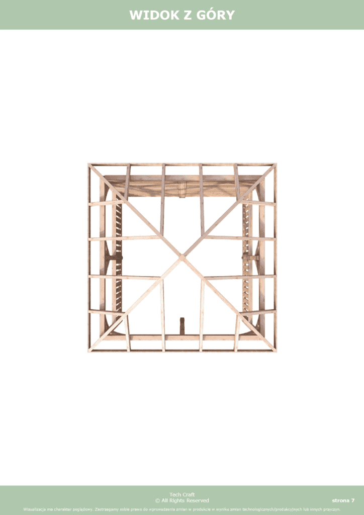 Altana ogrodowa drewniana czterospadowa 4x4m