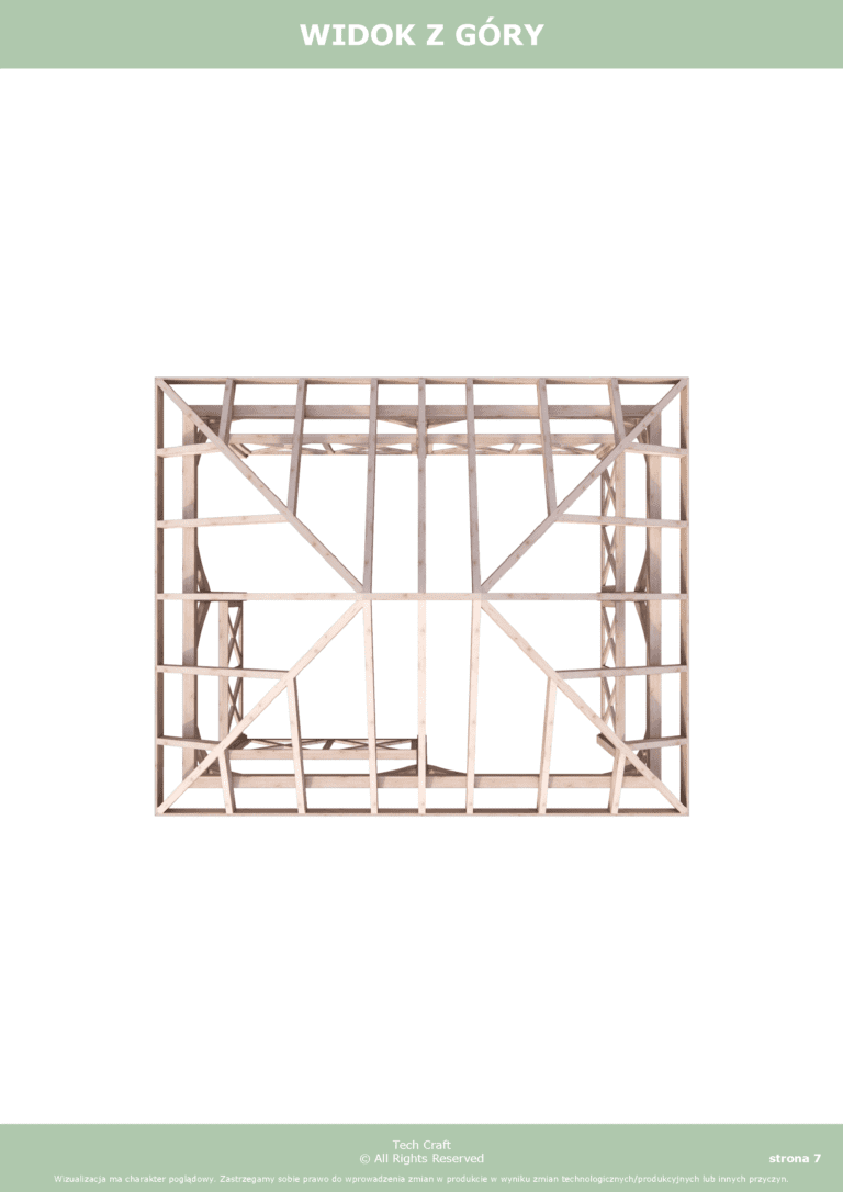 Altana ogrodowa drewniana czterospadowa 5x4m