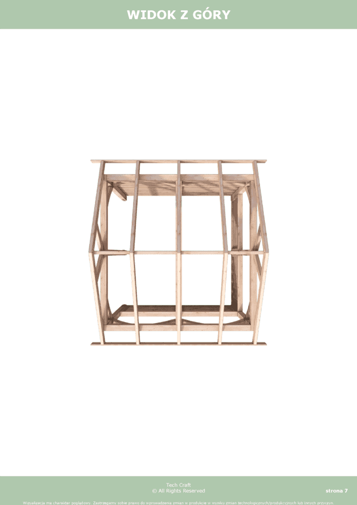 Altana ogrodowa drewniana dwuspadowa 3x3m