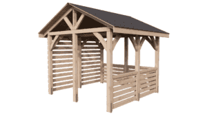 Altana ogrodowa drewniana dwuspadowa 3x3m