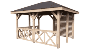 Altana ogrodowa drewniana czterospadowa 4x3m