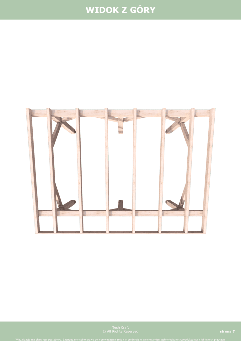 Carport wiata garażowa drewniana zadaszenie 4x3m