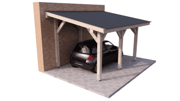 Carport wiata garażowa drewniana zadaszenie 4x3m