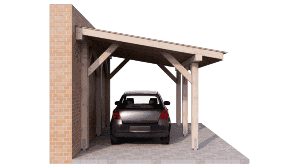 Carport wiata garażowa drewniana zadaszenie 4x3m