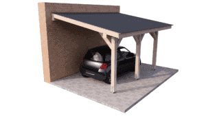 Carport wiata garażowa drewniana zadaszenie 4x3m