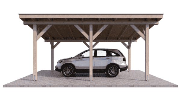 Carport wiata garażowa drewniana zadaszenie 6x4 wolnostojąca