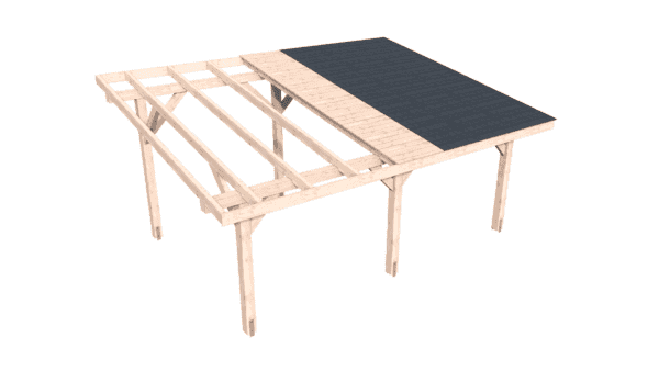 Carport wiata garażowa drewniana zadaszenie 6x4 wolnostojąca