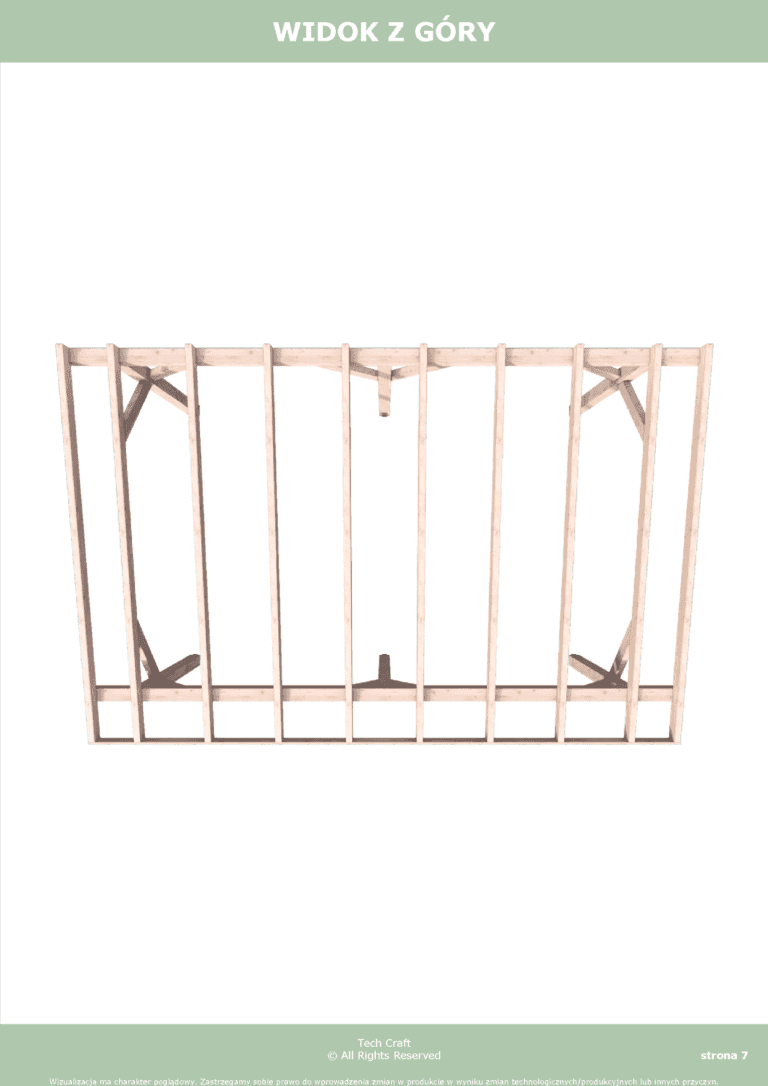 Carport wiata garażowa drewniana zadaszenie 6x4m