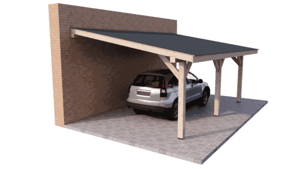Carport wiata garażowa drewniana zadaszenie 6x4m