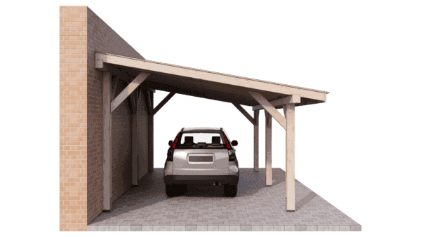 Carport wiata garażowa drewniana zadaszenie 6x4m