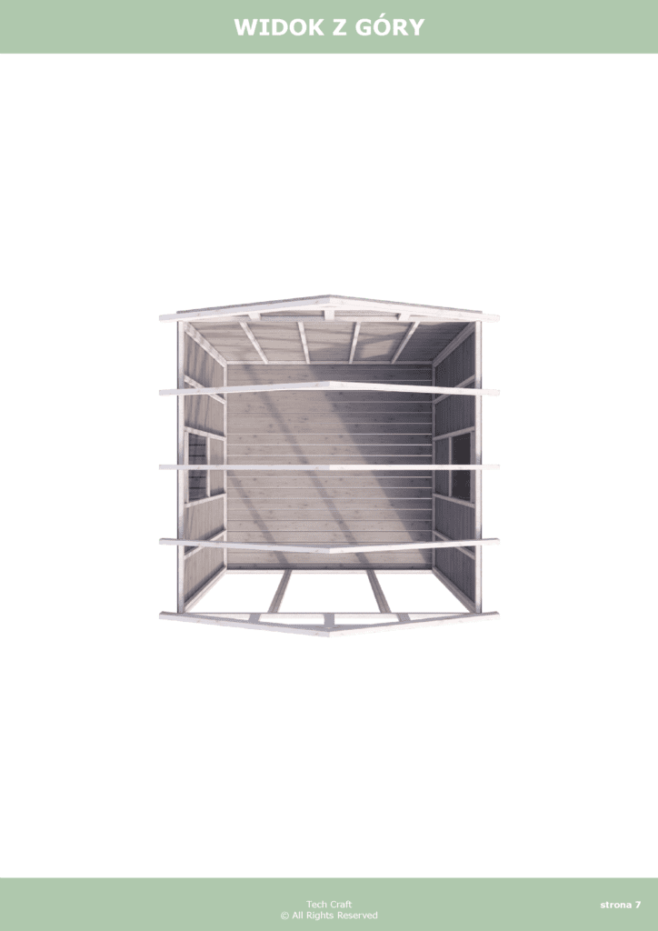 Domek gospodarczy drewniany na narzędzia 2,5x2,5m