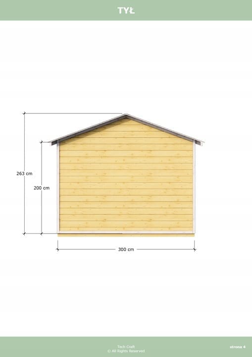 Domek gospodarczy drewniany na narzędzia 2,5×2,5m