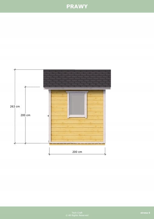 Domek gospodarczy drewniany na narzędzia 2,5×2,5m
