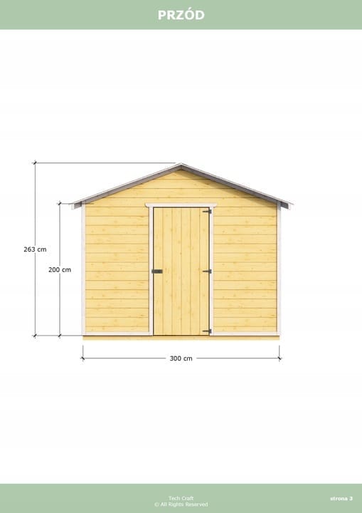 Domek gospodarczy drewniany na narzędzia 2,5×2,5m