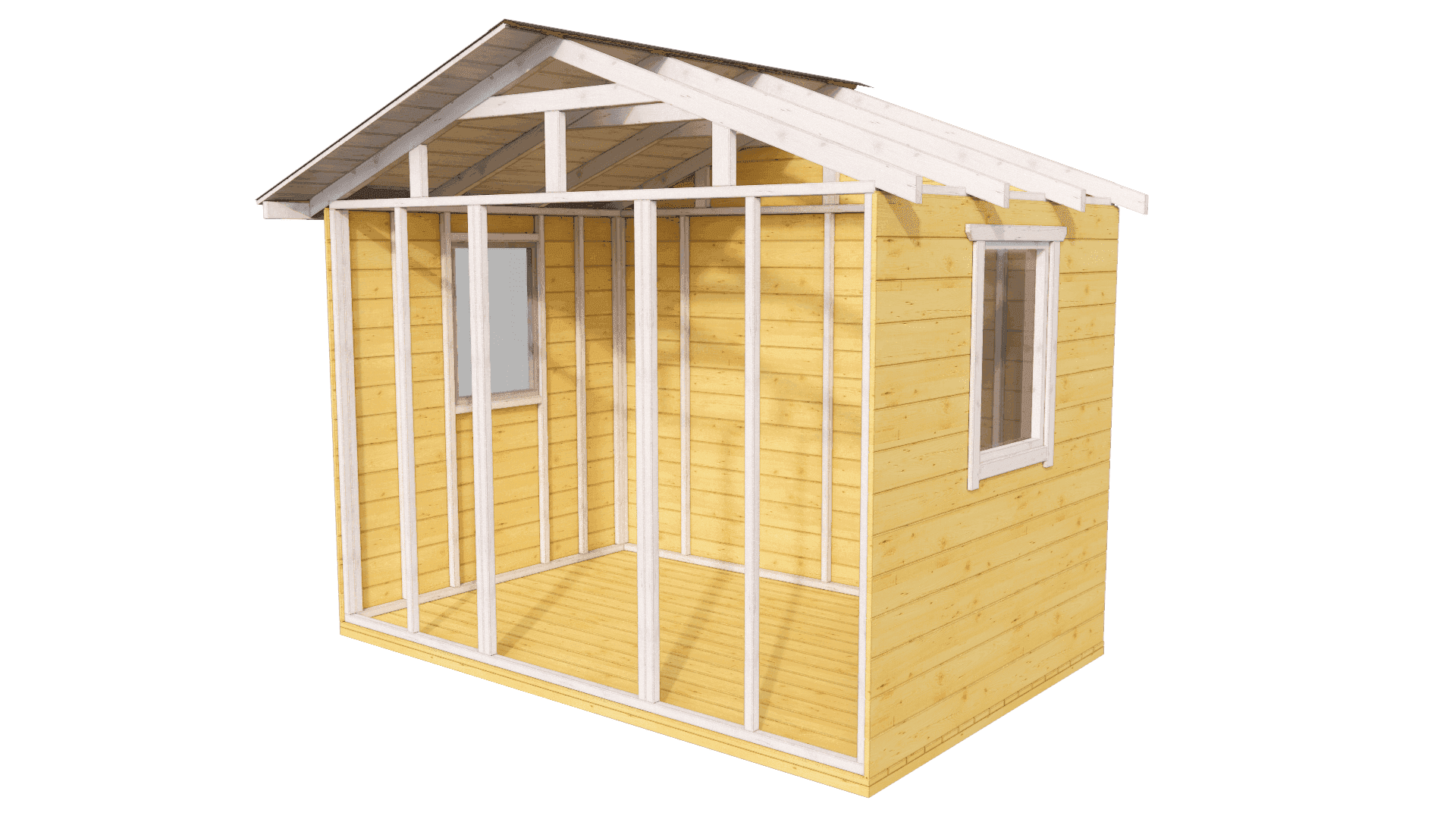 Domek gospodarczy drewniany na narzędzia 3x2m