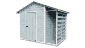 Domek gospodarczy drewniany na narzędzia z drewutnią 3x2m