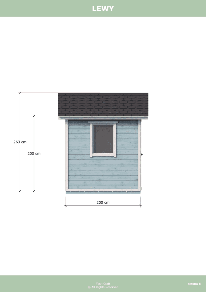 Domek gospodarczy drewniany na narzędzia z drewutnią 3x2m