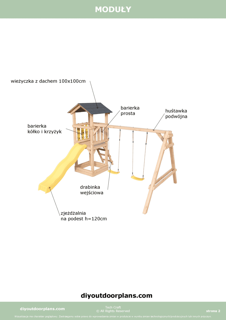 Plac Zabaw dla dzieci drewniany Set 5