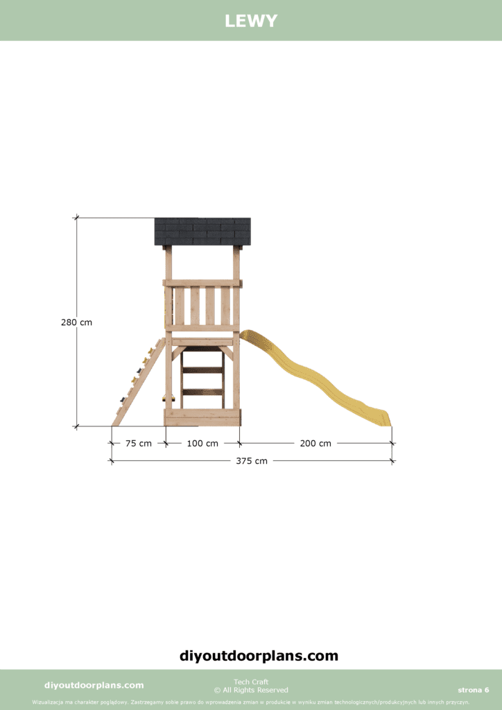 Plac Zabaw dla dzieci drewniany Set 10