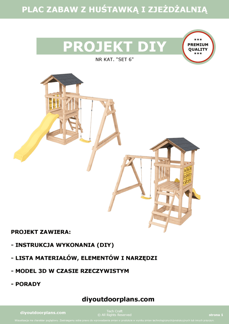 Plac Zabaw dla dzieci drewniany Set 6