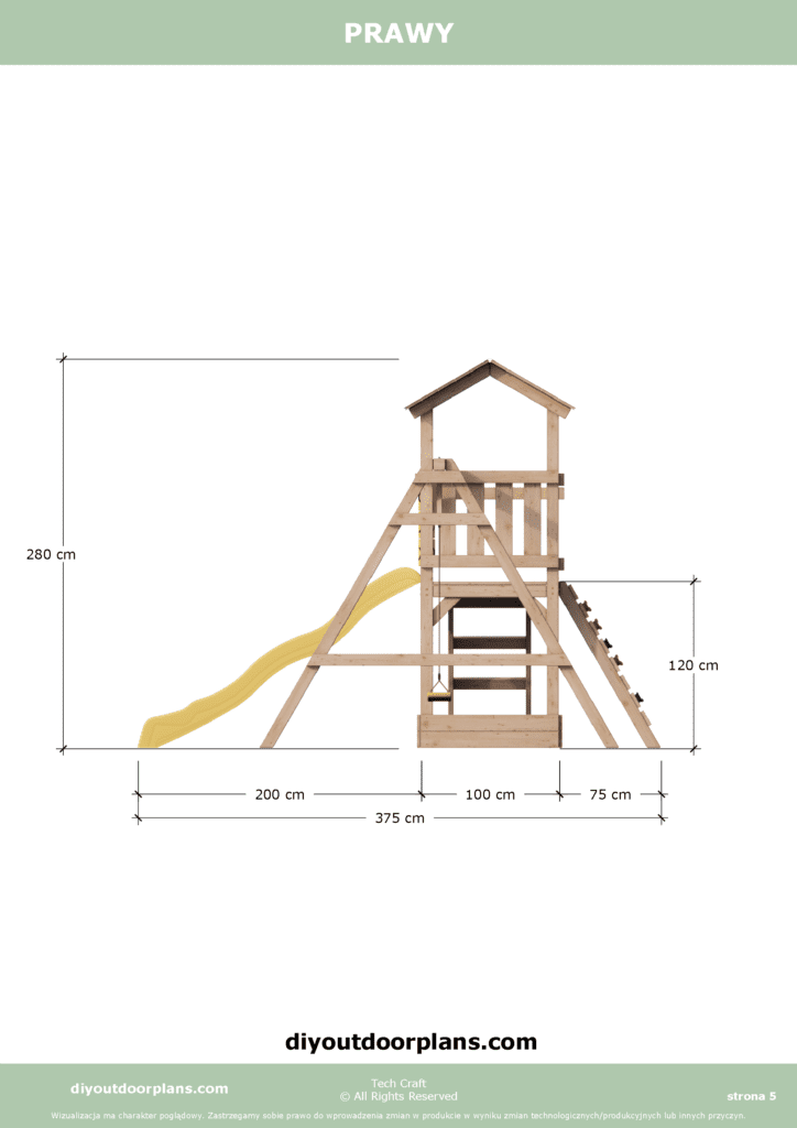 Plac Zabaw dla dzieci drewniany Set 7