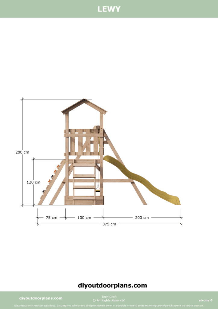 Plac Zabaw dla dzieci drewniany Set 7