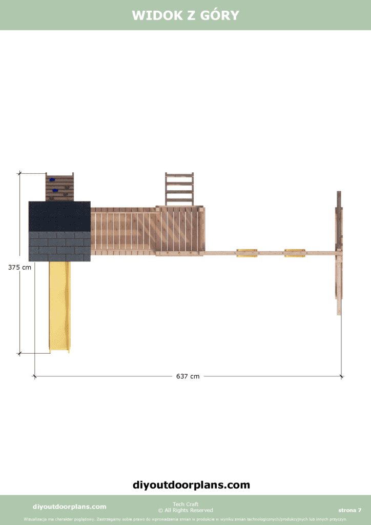 Plac Zabaw dla dzieci drewniany Set 9