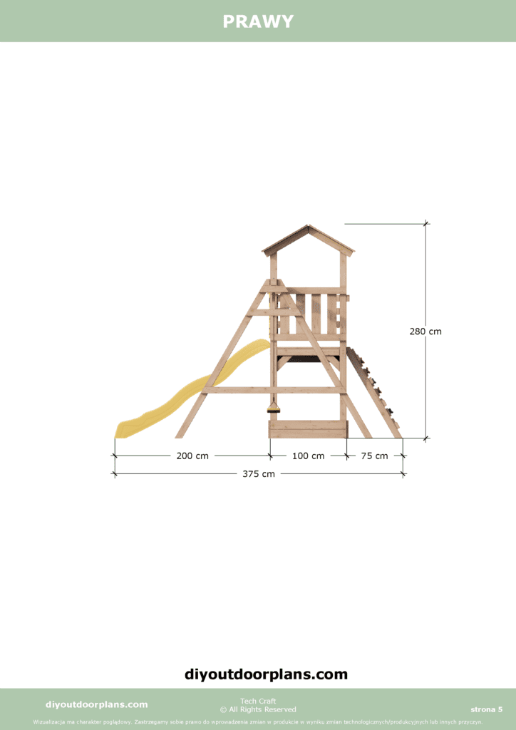 Plac Zabaw dla dzieci drewniany Set 9