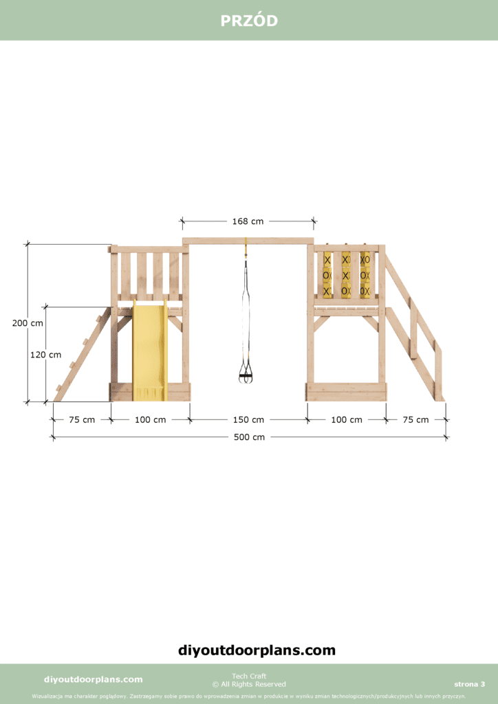 Plac Zabaw drewniany, Małpi Gaj, Siłownia Zewnętrzna FIT-SET 2