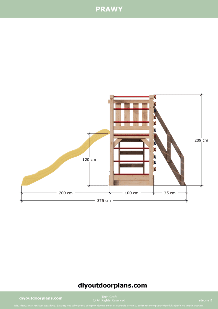 Plac Zabaw drewniany, Małpi Gaj, Siłownia Zewnętrzna FIT-SET 5