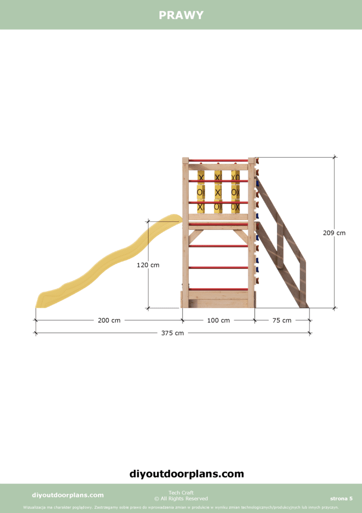 Plac Zabaw drewniany, Małpi Gaj, Siłownia Zewnętrzna FIT-SET 6