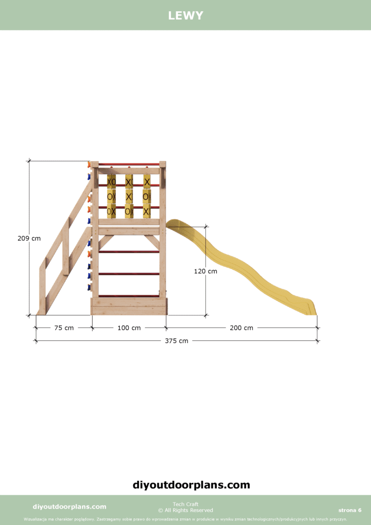 Plac Zabaw drewniany, Małpi Gaj, Siłownia Zewnętrzna FIT-SET 6