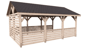 Altana ogrodowa drewniana dwuspadowa 6x4m
