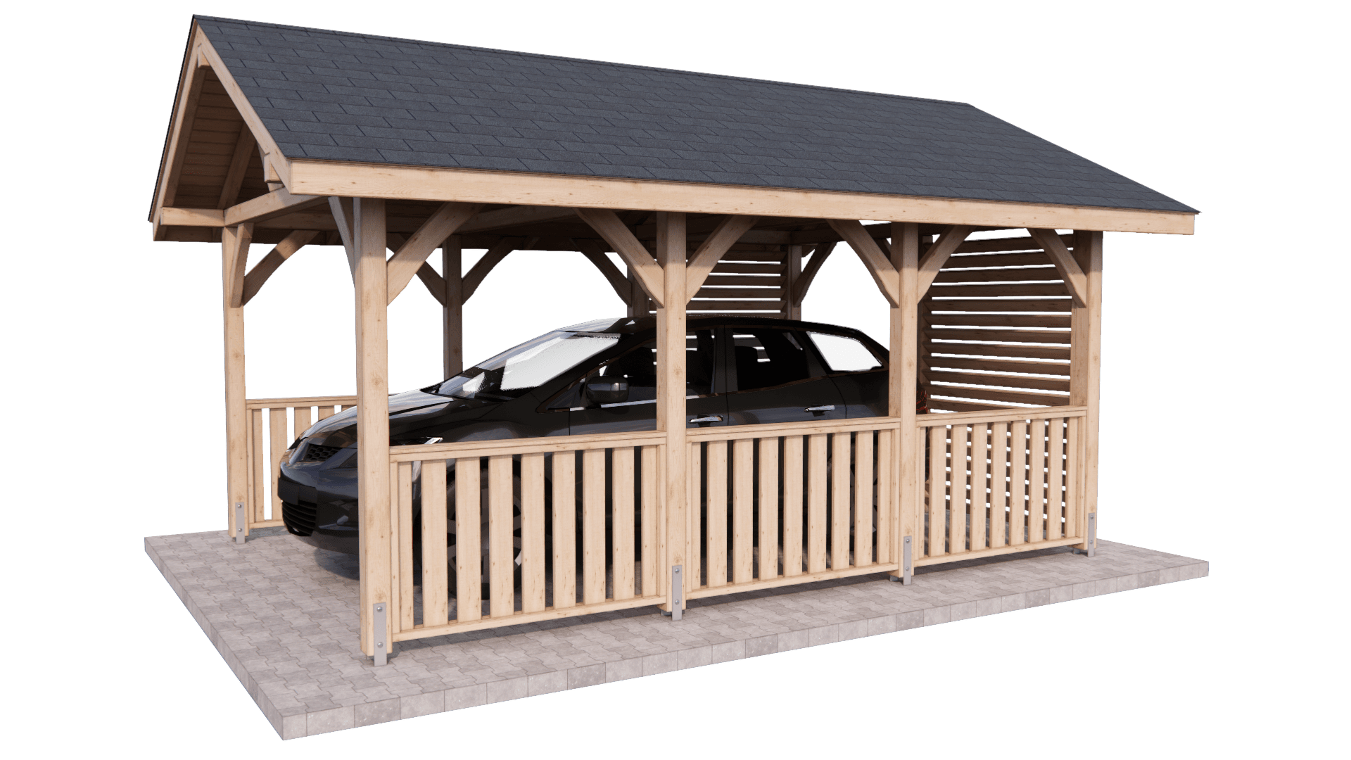 Carport wiata garażowa drewniana Altana 5x3,5m