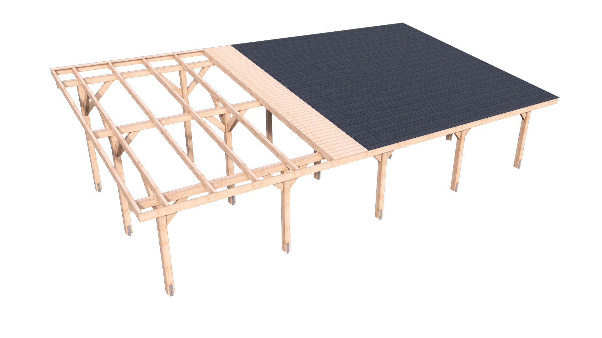 Carport wiata 12x6m PROJEKT DIY